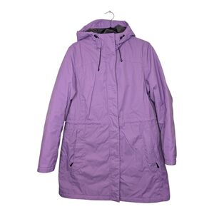 L.L. Bean Purple Insulated Hooded Winter Parka Coat Womens L Regular
